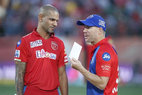 Shikhar Dhawan And David Warner Have A Discussion At The Toss