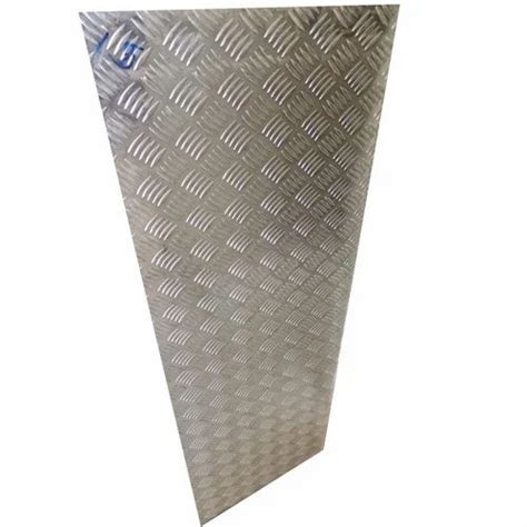 Aluminium Aluminum Checkered Sheet Silver Thickness Mm At Rs Kg