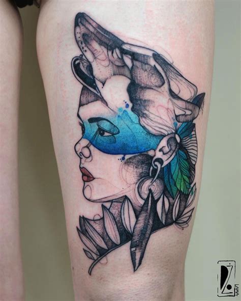 50 Elegant Animal Tattoos In Psychedelic Colors By A Polish Artist ...