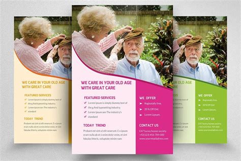 Elderly Care Flyer Template By Psd Templates On Creativemarket Understanding Dementia Giving