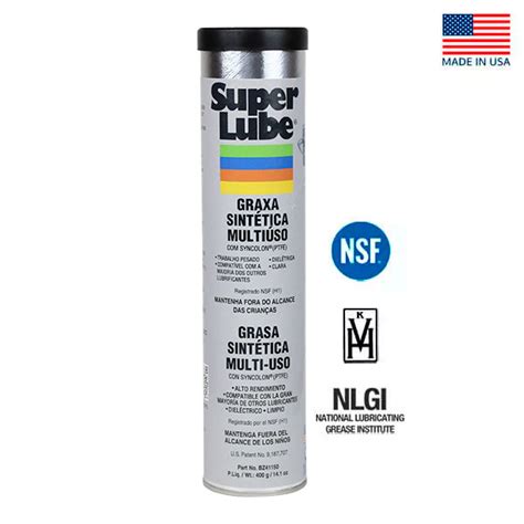 Graxa Sintetica Multiuso Super Lube Syncolon Ptfe Ca