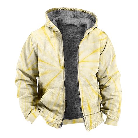 Mens Fleece Jacket Colorful Splash Graphics Full Zip Hoodie Jacket For Menwinter Warm Cozy