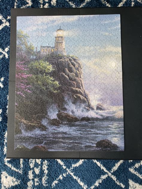 [ENTRY] Lighthouse by Thomas Kinkade, 500 pieces : r/Jigsawpuzzles