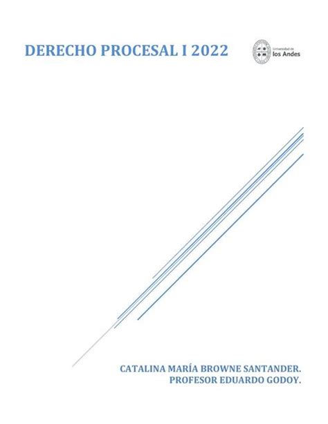 Derecho Procesal I Catalina Browne Santander UDocz