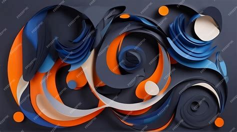 Premium Photo | Black and orange abstract design with iridescent and ...