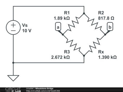 Wheatstone Bridge Circuitlab