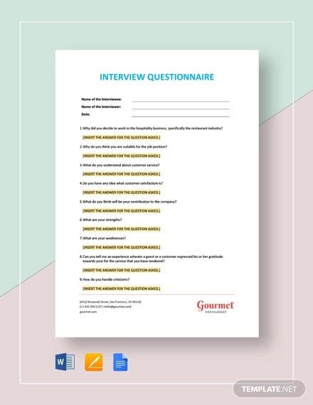 32 Questionnaire Templates In Word Format Free And Premium Templates