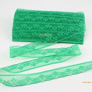 Terylene Lace Trim Green Tulle Lace Trim Floral Lace Ribbon Etsy