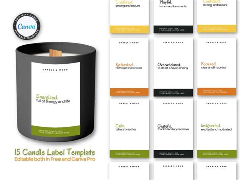 Funny Candle Label Design Template Editable Candle Label Etsy