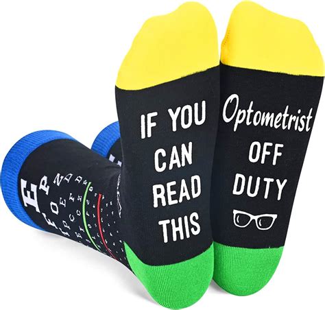 Zmart Unisex Optometry Socks Eye Chart Socks Eye Doctor