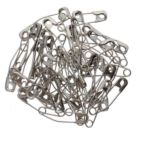 Birch Curved Safety Pins Steel 20 Pack