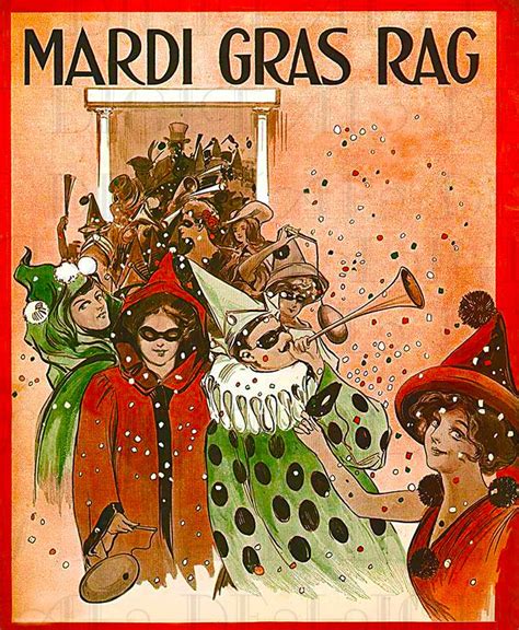 MARDI Gras Rag Vintage Mardi Gras Illustration. Mardi Gras | Etsy