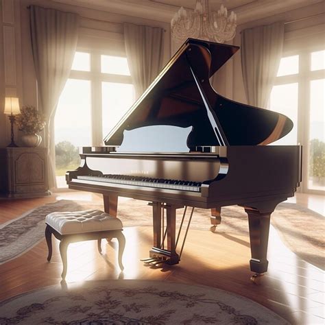 Premium Ai Image Beautiful Playing The Piano Generative Ai