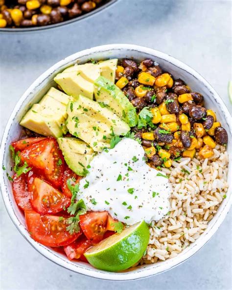 Vegetarian Burrito Bowl Healthy Fitness Meals