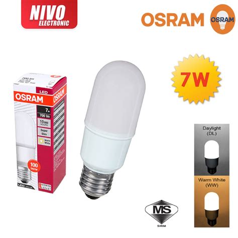 Osram W E Ledvalue Stick Bulb Day Light Warm White Shopee