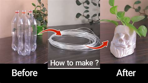 How To Make A Free Filament By Plastic Bottles And Make A Barber Skull