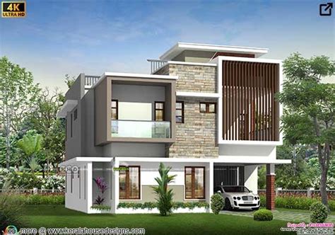 Box Model Contemporary Home Design Sq Ft Kerala Home Design And