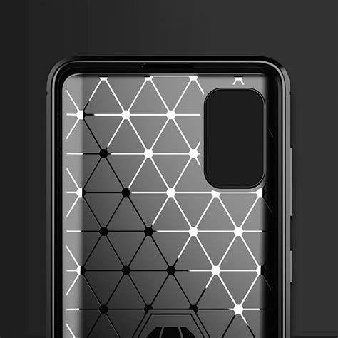 Carbon Case Elastyczne Etui Pokrowiec Samsung Galaxy A41 Niebieski