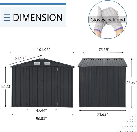 Verano Garden Cobertizo De Almacenamiento Al Aire Libre De X Pies