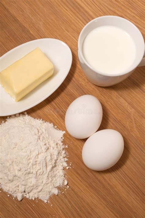 Flour With Butter Milk And Eggs Stock Image Image Of Flour Butter