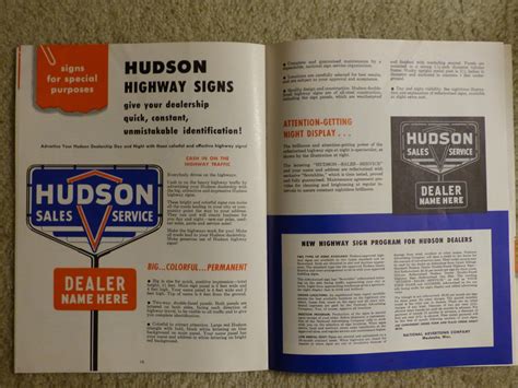 Standard And Approved Hudson Dealer Signs Catalog — Hudson Essex Terraplane Open Forum