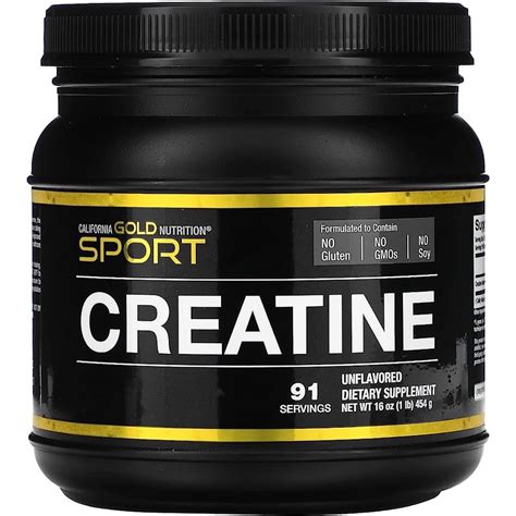 California Gold Nutrition Creatine Monohydrate Unflavored 16 Oz 454