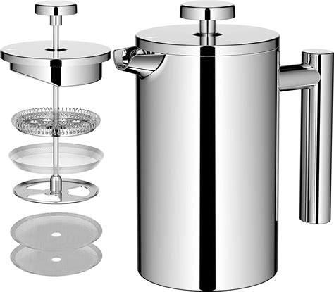 Kichly Stainless Steel French Press Double Wall Coffee Press