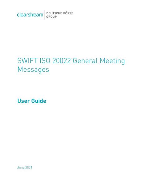 Pdf Swift Iso 20022 General Meeting Messages Dokumentips