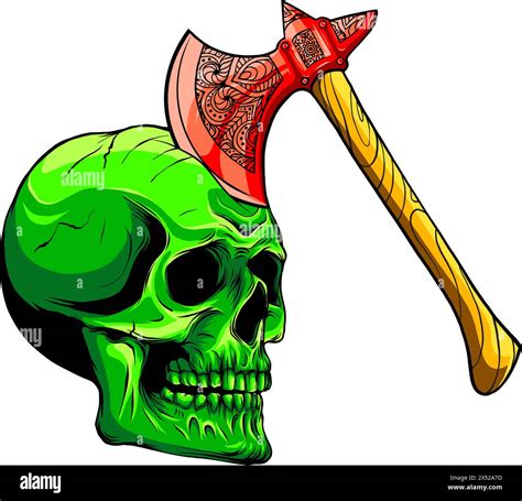 Vector Illustration Of Human Skull On White Background Digital Hand