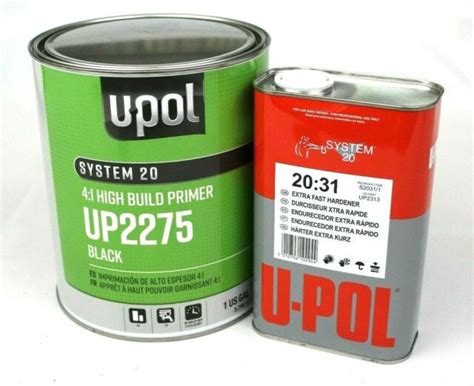 2k Urethane Primer Hs Gallon Kit Black Dtm Upol Up2275 Wup2313 Extra Fast Hard Ebay