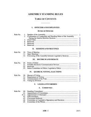 Fillable Online Leg State Nv Assembly Standing Rules Leg State Nv Fax