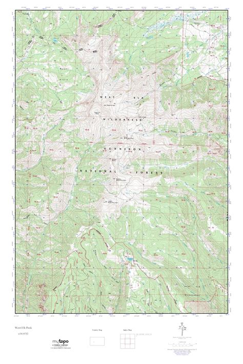 MyTopo West Elk Peak Colorado USGS Quad Topo Map