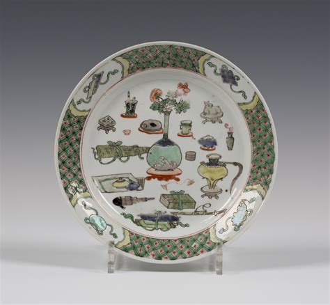 A Chinese Famille Verte Porcelain Plate Kangxi Period The Centre