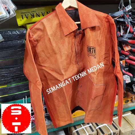 Baju Jaket Apron Pelindung Seragam Las Kulit Safety Tahan Panas North