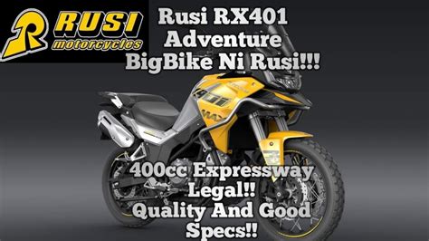 Rusi RX401 Ang Adventure Bike Na Dadalhin Ni Rusi Ganda Ng Specs At