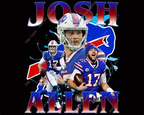 Josh Allen Png Shirt Design Png Tee Svg Shirt Vector Shirts Etsy