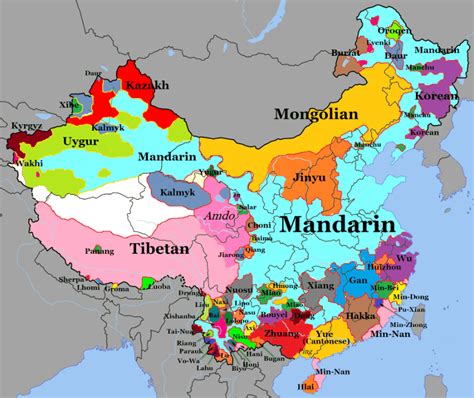 Language Map of China | Wondering Maps