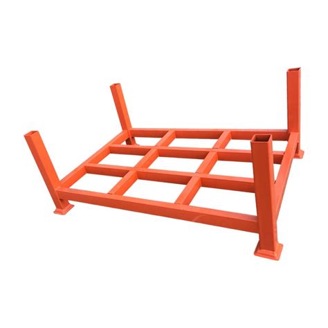 1210 X 850 X 510mm Stackable Stillage Cage Orange Pallet Racking