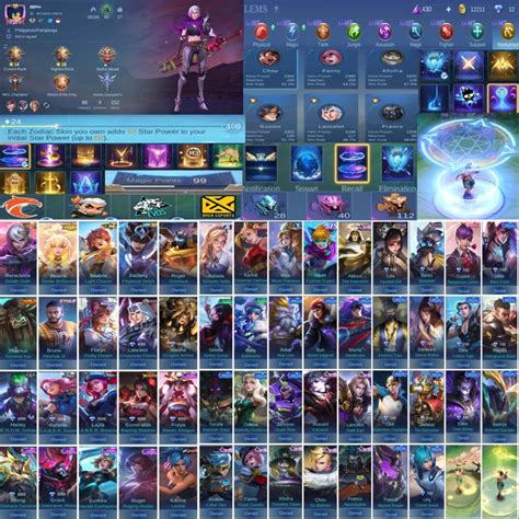 Mobile Legends Account 63 Collector Benedetta Prime Beatrix M4