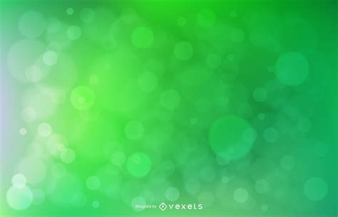 Abstract Bokeh Circles On Green Background Vector Download