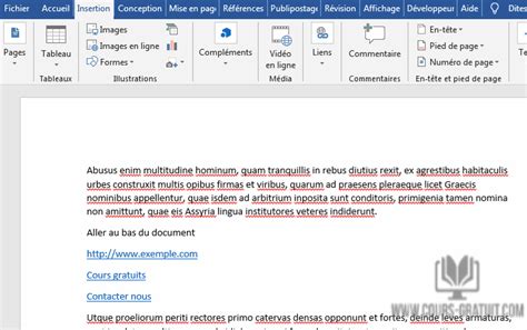 Tutoriel Word Les Liens Hypertexte