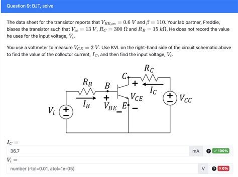 Solved Question 9 Bjt Solve The Data Sheet For The Transistor Course Hero