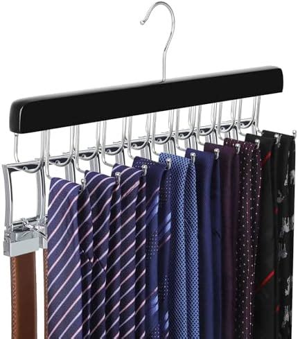 Amazon TOPIA HANGER 2 In 1 Belt Tie Hanger For Closet Max 30 Belts