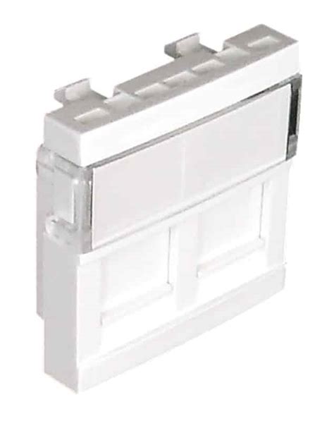 Módulo Duplo p Conetores RJ45 2 Módulos Branco 45971 SBR