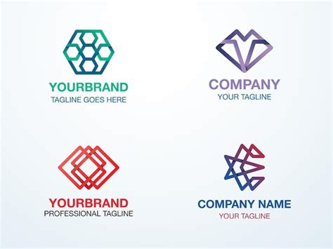 Premium Vector Professional Company Logo Collection Pack