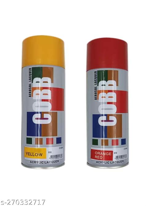 Cobb Aerosol Multi Purpose Spray Paint Yellow And White Color Ml