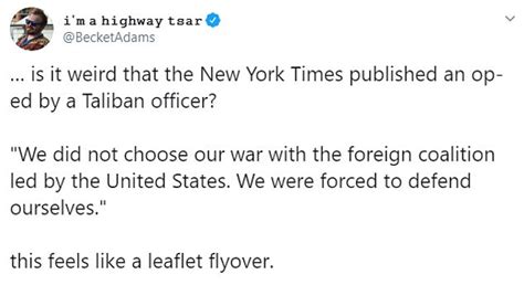 New York Times Criticized For Publishing An Opinion Piece By The Deputy Leader Of The Taliban