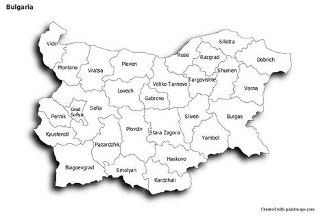 Outline Map Of Bulgaria Artofit