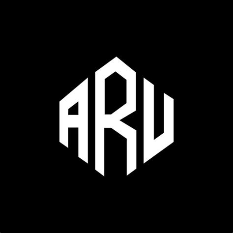 Premium Vector | Aru letter logo design with polygon shape aru polygon ...