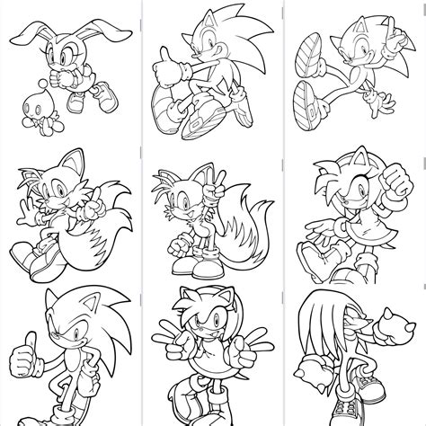 sonic characters coloring pages 4